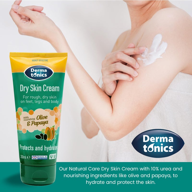 Dermatonics Dry Skin Cream for Cracked Heels, Hands & Feet | 10% Urea Intensive Care Solution, Softening Calloused, Rough & Damaged Skin - Absorbs Quickly | Hydrating Moisturizer - Daily Use | 200 ml - Image 4
